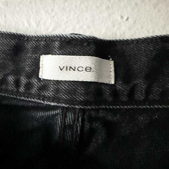 Vince Black Tomboy Jeans Women's Size 27 Straight Cropped Leg 5 Pocket Style - Picture 6 of 14